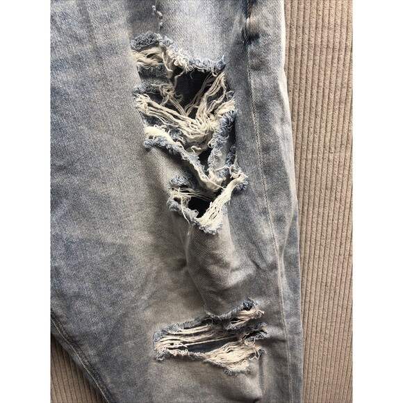 American Eagle Womens Denim Jeans Size 16 Short Factory Destroyed - Picture 8 of 16